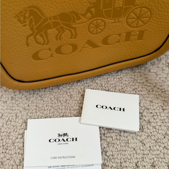 Coach Mustard Yellow Leather Crossbody Bag - Picture 8 of 10